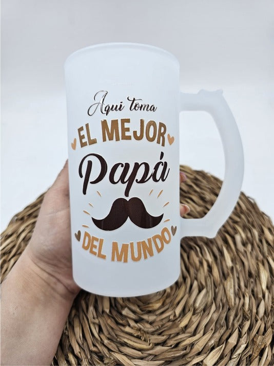 Jarra de cerveza aquí toma el mejor papá del mundo
