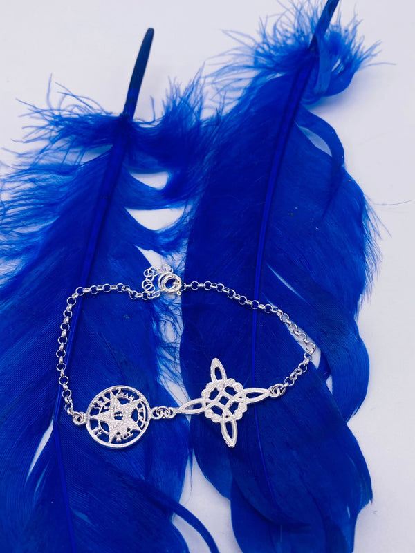 Pulsera doble protección Plata de ley